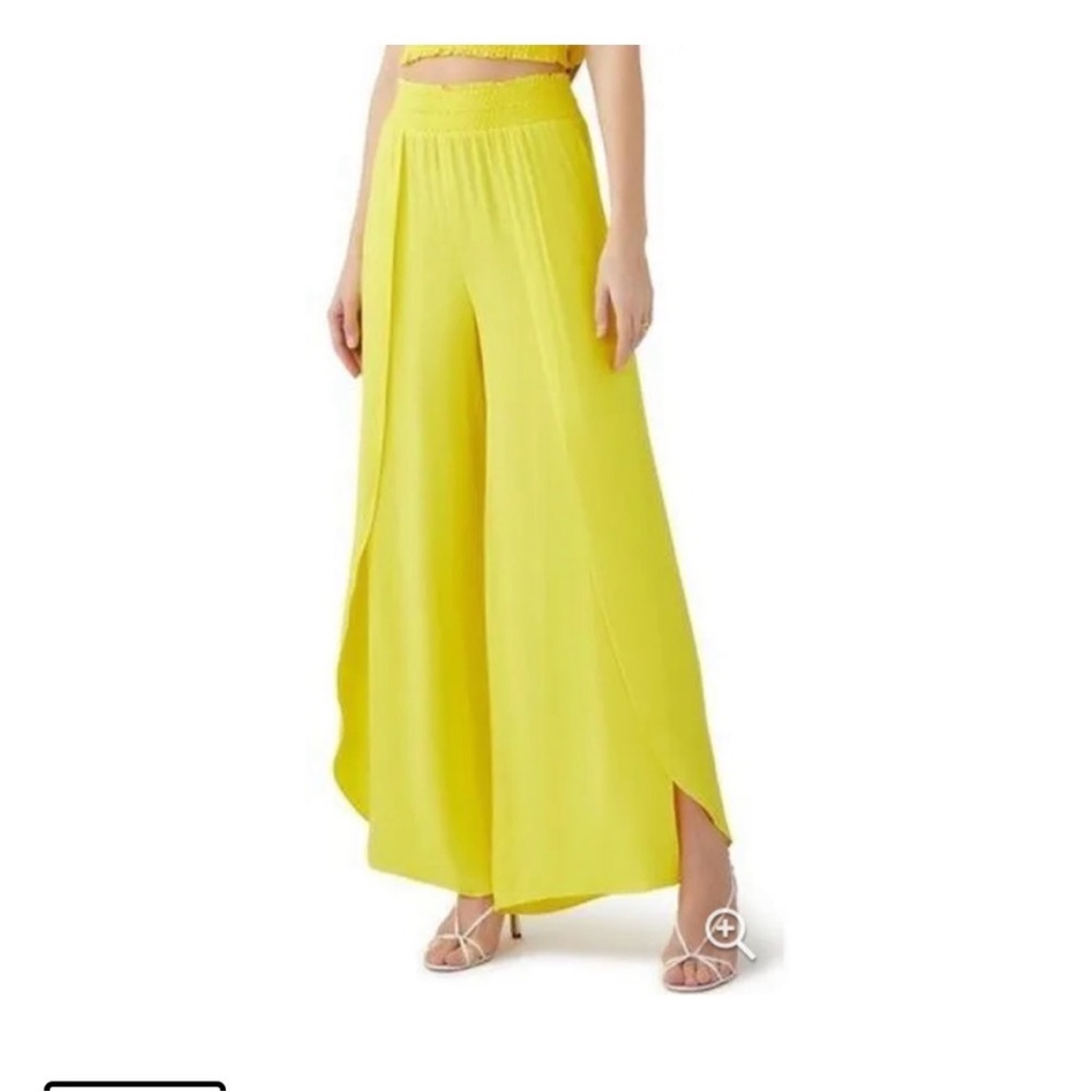 NEW Alice + Olivia Larissa wide leg open pleats pants
